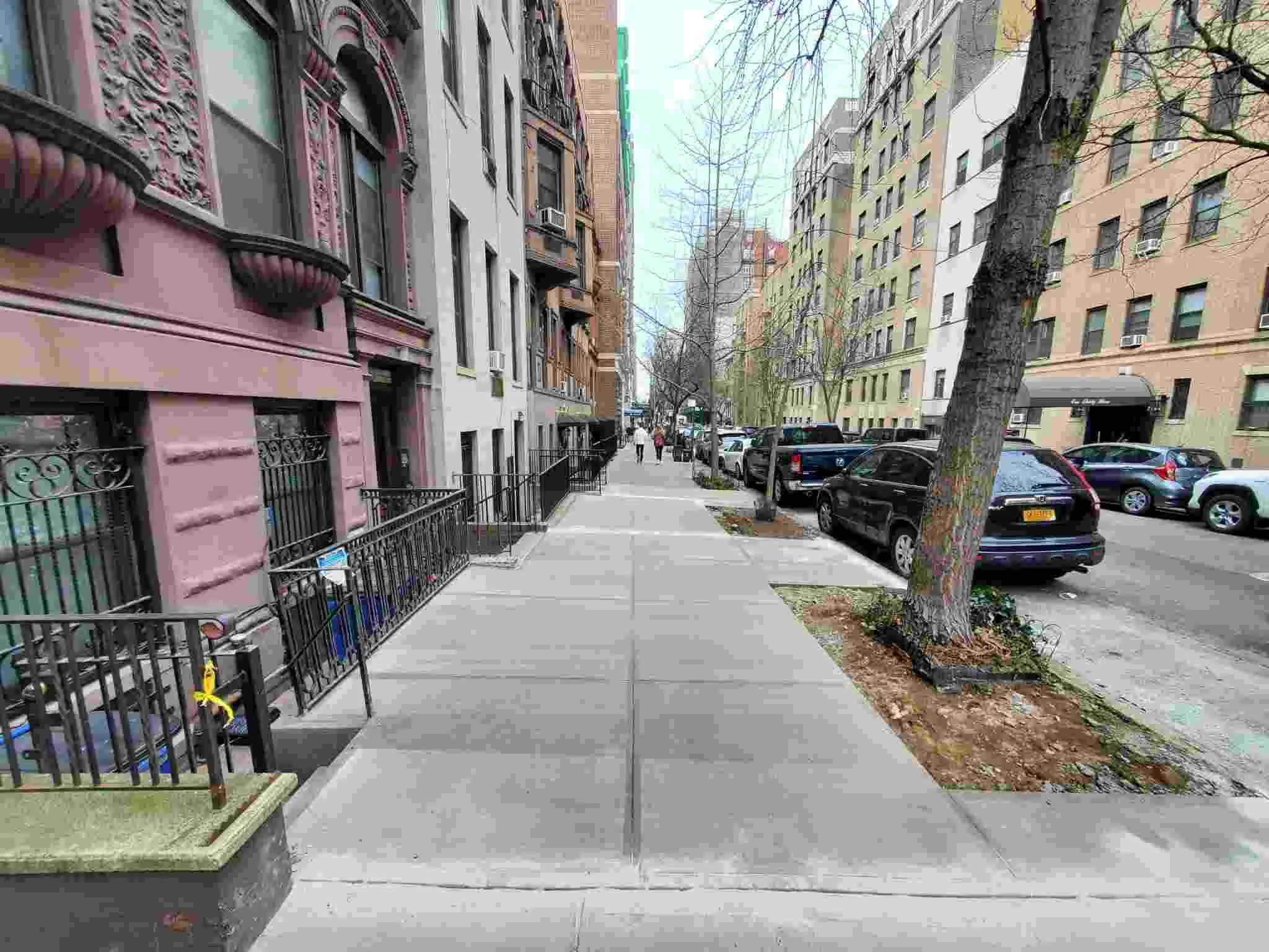 Sunken sidewalk section rebuilt in the Bronx