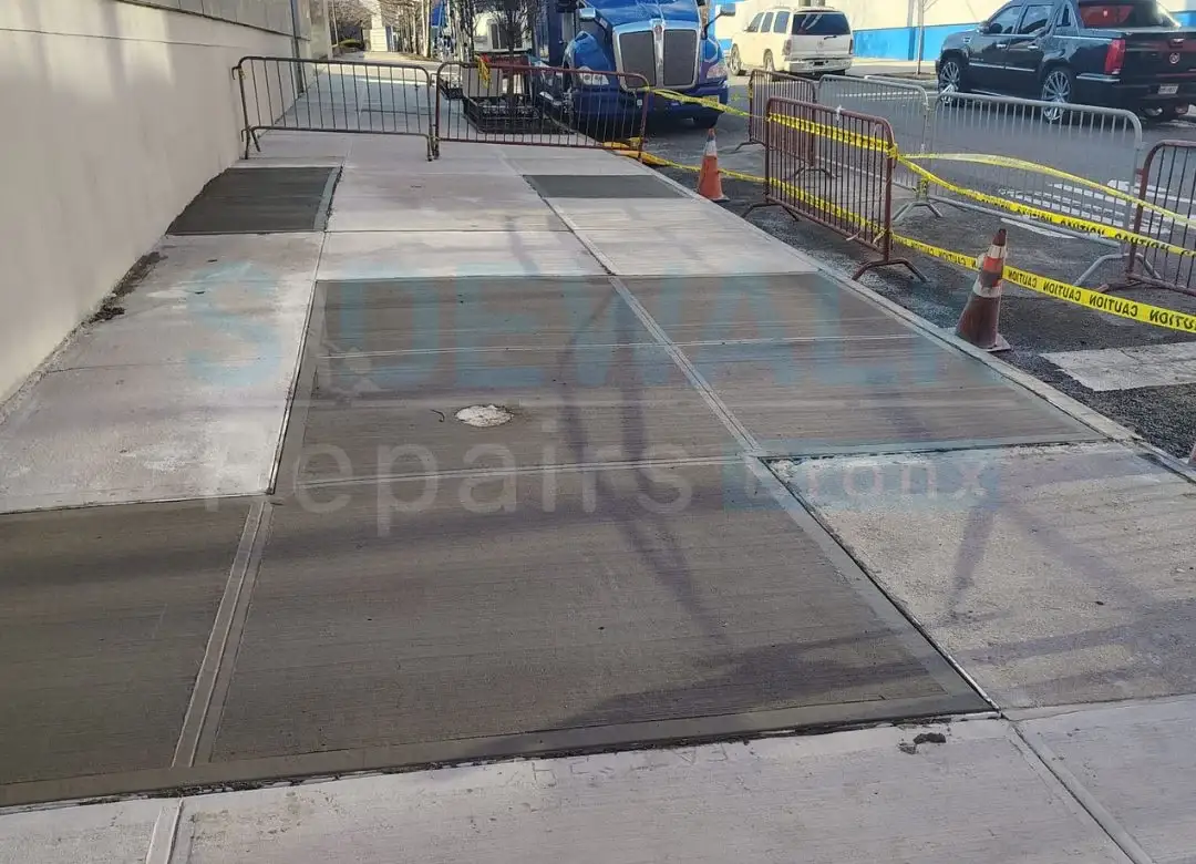 Cracks in Concrete Sidewalk